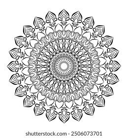 soothing and simple mandala arteasy floral vector mandala design for coloring book,