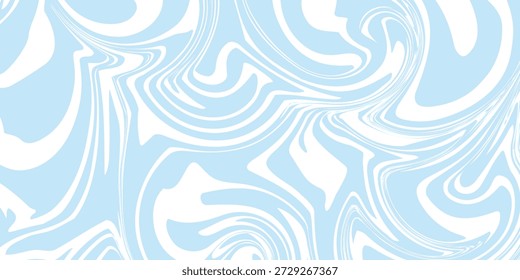 Calmante céu azul redemoinho padrão no fundo branco: linhas de fluxo orgânicas abstratas para projetos calmantes e projetos criativos, projeto suave e sereno zebra