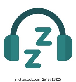 Soothing Sleep Headphones Icon with Zzz Symbols
