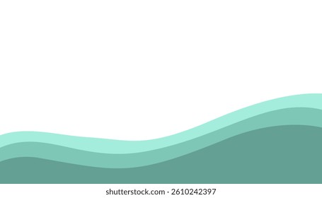 Soothing wavy background with turquoise hues. Modern and calm design elements.