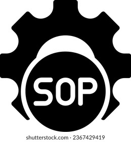 sop glyph icon illustration vector
