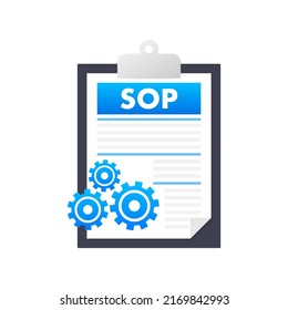 Sop, great design for any purposes. SOP icon, Standard Operating Procedure vector. Business icon