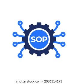 SOP icon with a gear