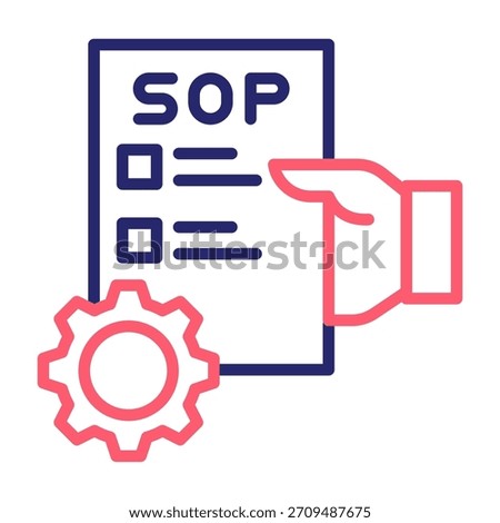 Sop Icon Line Color Style Vector Illustration