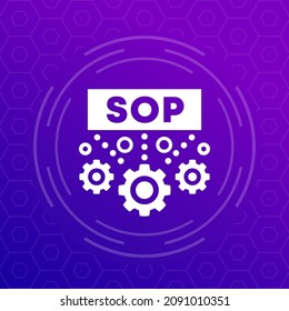 SOP icon, Standard Operating Procedure vector