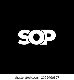 SOP initial letter monogram typography logo vector