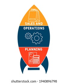 SOP - Sales and Operations Planning acronym. business concept background.  vector illustration concept with keywords and icons. lettering illustration with icons for web banner, flyer, landing page