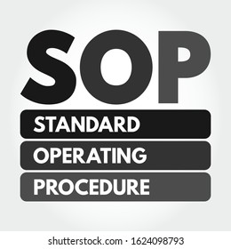 Sop Standard Operating Procedure Acronym Business Stock Vector (Royalty ...