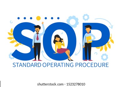 Sop Standard Operating Procedure Vector Isolated Stock Vector (Royalty ...