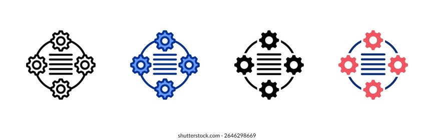 Sop (Standard Operating Procedures) icon sheet multiple style collection