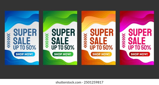 Soper sale banners design. Sale banner template design. Vector illustration.