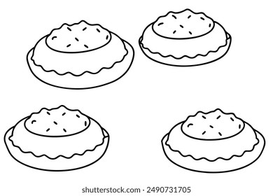 Sopes Line Art Detailed Illustration