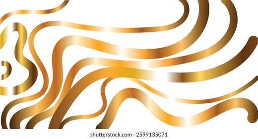 A sophisticated abstract background featuring flowing, gold-toned lines and curves.