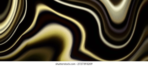 Un sofisticado fondo abstracto con fluidas texturas de oro fundido y seda negra. Perfecto para la marca de lujo y el Diseño web de alta gama.