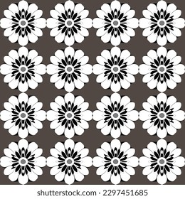 Sophisticated black and white floral pattern with peppermint damask and repeating flowery motif that would be great for high-end curtains or peaceful meditation spaces.