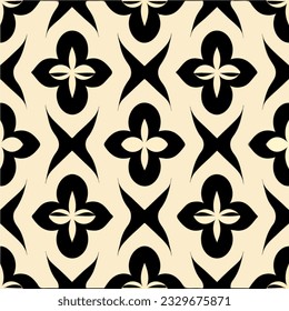 Sofisticado patrón blanco y negro sobre un fondo blanco inmaculado, con un exquisito diseño adamascado similar a las baldosas estampadas, con una influencia Art Deco.