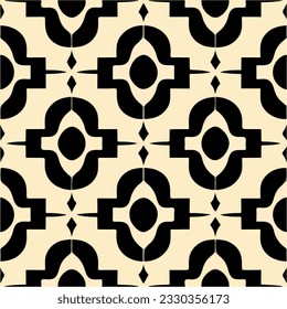 El blanco y el negro son sofisticados, con un estilo Art Decó, y adornan un fondo blanco con sus intrincadas baldosas y formas geométricas ornamentadas.