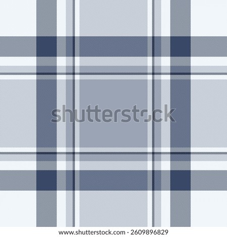 Sophisticated blue and grey plaid pattern.  Perfect for textile design, website backgrounds, or fashion projects.  Clean lines and muted tones create a timeless, versatile aesthetic.