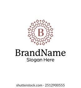Sophisticated Boutique Logo Design Template with an Ornamental Touch