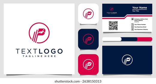 A sophisticated brand identity concept showcasing a logo featuring a stylized mountain within the letter 'P', complemented by a set of professional business cards