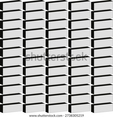 Sophisticated brickwork patterns. Geometrical meshwork Vector. Symmetrical gray textures. Accurate block representations.