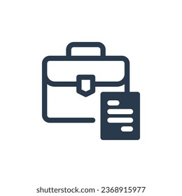Sophisticated Briefcase vector icon illustration