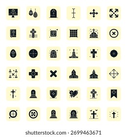 Sofisticado pacote de 36 ícones de vetor preenchidos para Cross, projetado com 64x64 Detalhe Clareza aprimorada para aplicativos profissionais.