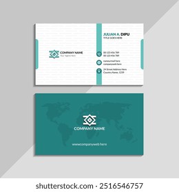 Sophisticated business card design with modern, high-resolution graphics, professional and customizable