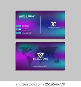 Sophisticated business card design with modern