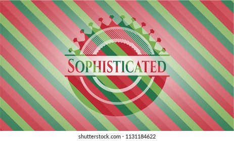 Sophisticated christmas colors emblem.