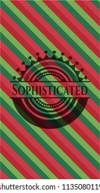 Sophisticated christmas style emblem.