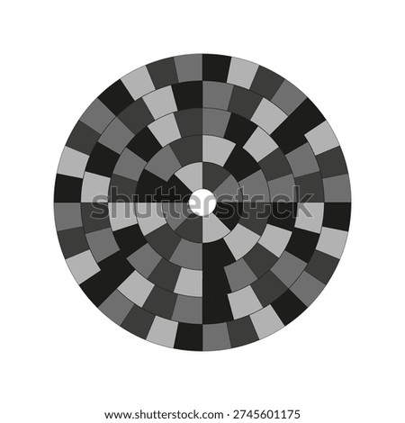 Sophisticated circular patterns. Magnificent tiled Vector. Professional grey arrangements. Incredible radial compositions. EPS 10.