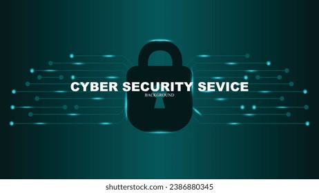 Sophisticated cyber security background adorned with intricate network patterns and security icons. This composition radiates a sense of digital protection and innovation.