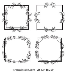Sofisticado e Dainty Vintage decorativo Floral Border Vetor Set Packs

