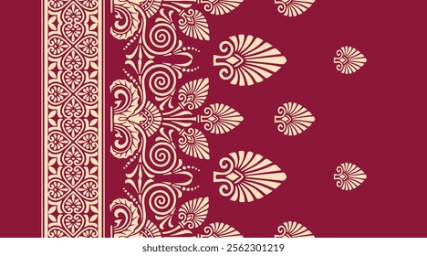 Sophisticated damask pattern with a timeless floral design, ideal for premium fabrics, upholstery, and elegant interiors. Perfect for luxury home decor projects.