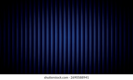 Um fundo abstrato azul escuro sofisticado com linhas verticais e um efeito de luz sutil, ideal para criar um design moderno e elegante para qualquer projeto.