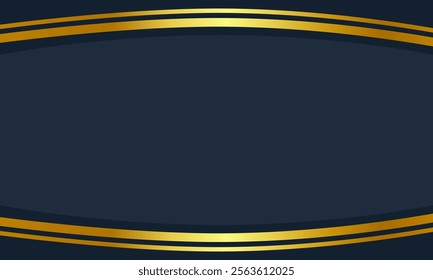 Sophisticated dark blue background with symmetrical gold accents, ideal for premium branding, invitations, or elegant design projects