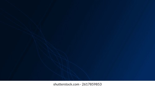 Sofisticado fondo degradado azul oscuro con líneas luminosas entrelazadas para Diseños modernos y proyectos tecnológicos, que proporcionan profundidad e interés visual para aplicaciones creativas