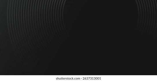Sophisticated Dark Gray Background with Subtle Circular Gradient Lines for Modern Graphic Design and Digital Presentation with Minimalist Style Perfect for Tech