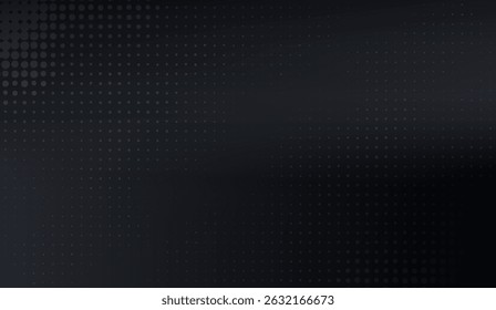 Sophisticated Dark Gray Halftone Pattern Background, Modern Subtle Dots Design for Tech and Business Presentations or Digital Art, Minimalist Texture