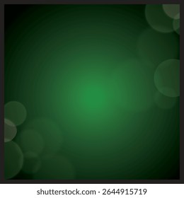 A sophisticated dark green background with a subtle central glow and soft out of focus light bokeh effects in the corners