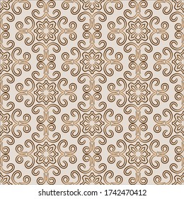 Sophisticated and elegant seamless vector pattern. Golden effect. Magnificent and detailed image.