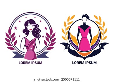 Sophisticated, feminine logo for a women's fashion boutique, showcasing elegance, style, and the brand's unique identity, appealing to the target audience and capturing the fashion line's essence.