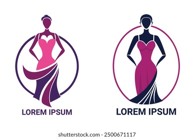 Sophisticated, feminine logo for a women's fashion boutique, showcasing elegance, style, and the brand's unique identity, appealing to the target audience and capturing the fashion line's essence.