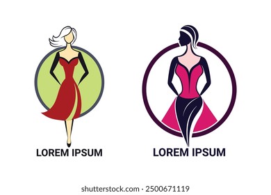 Sophisticated, feminine logo for a women's fashion boutique, showcasing elegance, style, and the brand's unique identity, appealing to the target audience and capturing the fashion line's essence.