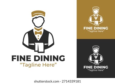 Um logotipo sofisticado de jantar projetado para marcas culinárias exclusivas e sistemas refinados de identidade de restaurante.