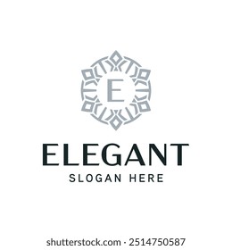 Sophisticated Floral Monogram Template for Exclusive Brands