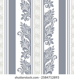 sophisticated floral style stripes pattern