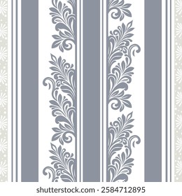 sophisticated floral style stripes pattern