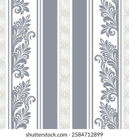 sophisticated floral style stripes pattern